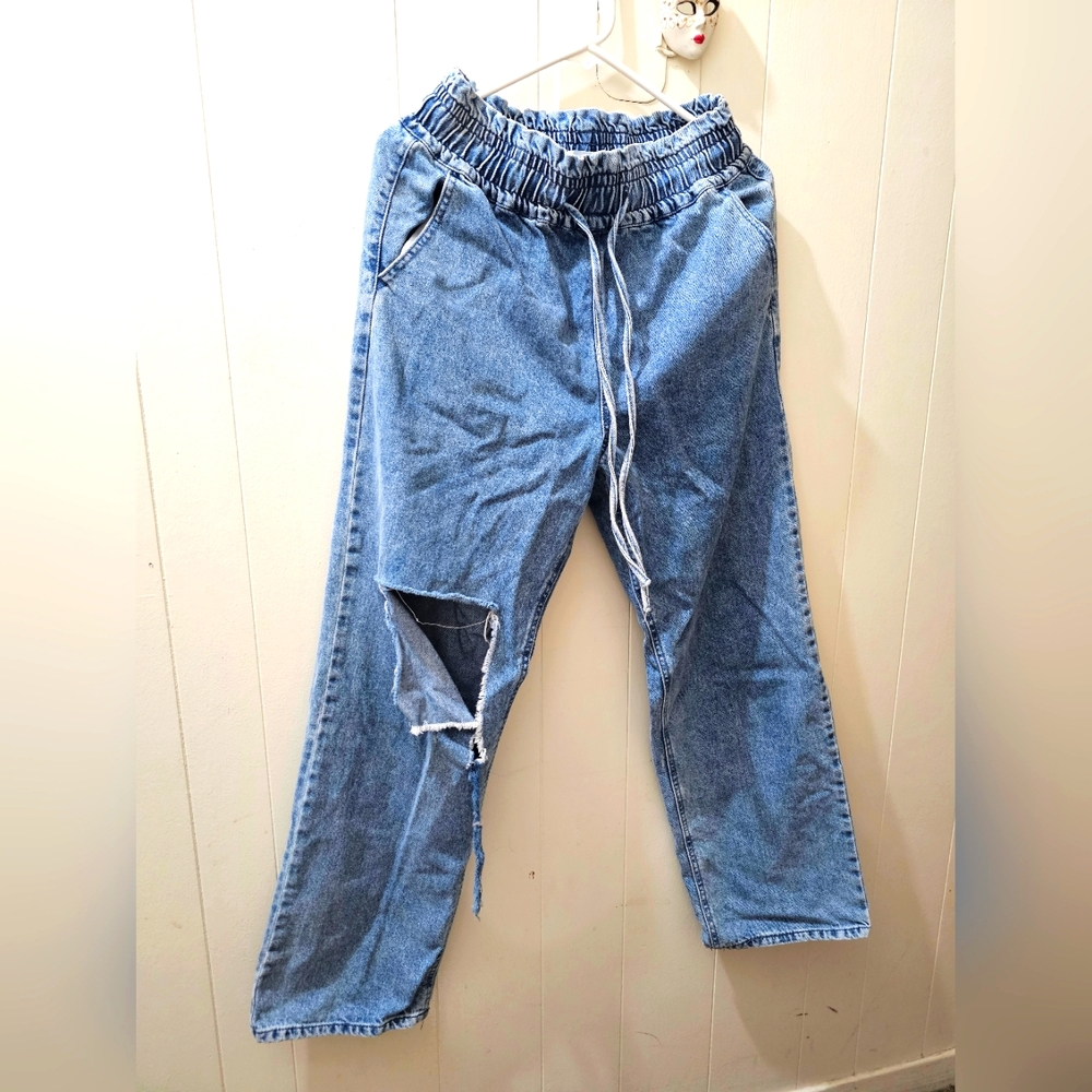 Jeans pants wide legs